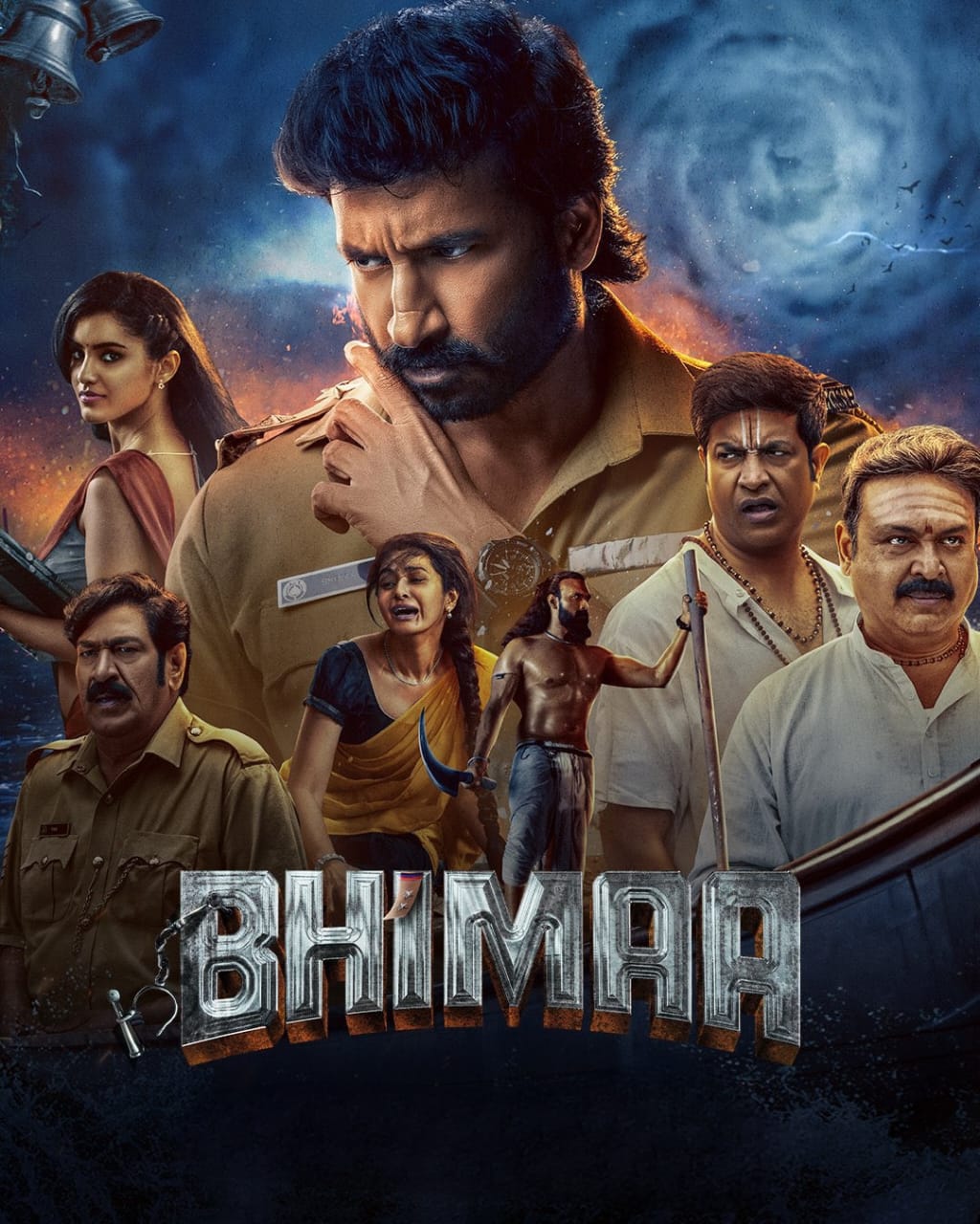 Bhimaa 2024 UnCut Dual Audio Hindi Telugu Movie HD ESub –