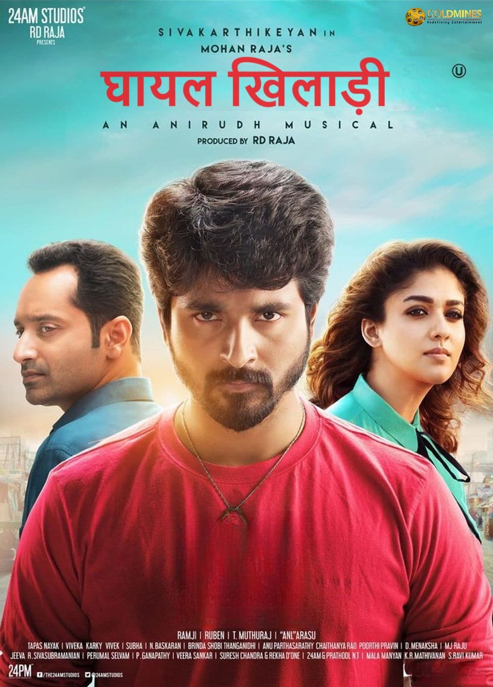 Ghayal Khiladi Velaikkaran 2017 Dual Audio Hindi Telugu Movie HD ESub –